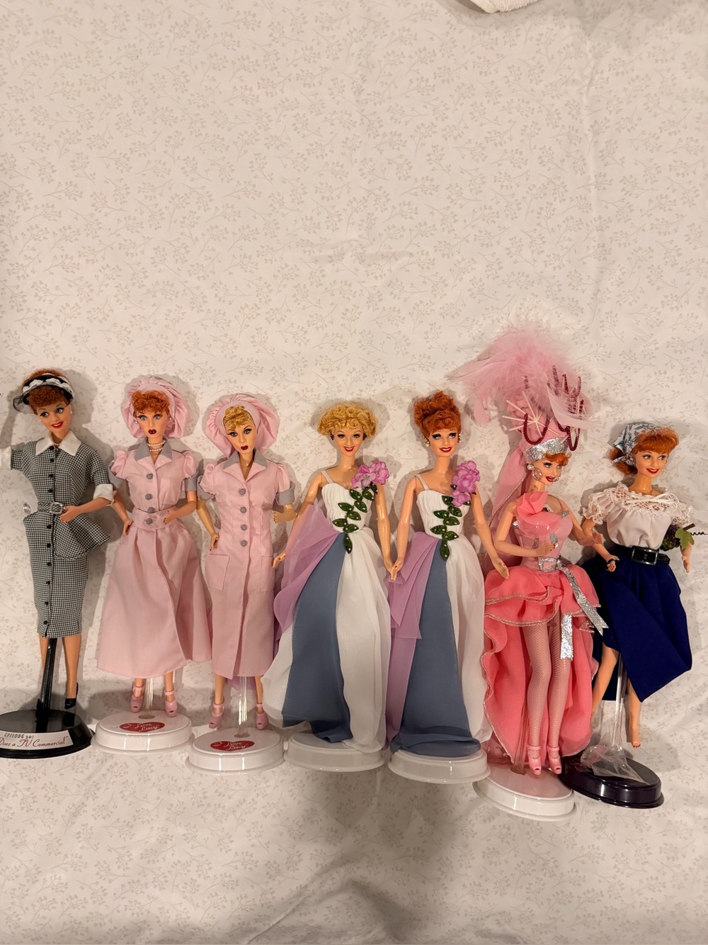 Vintage Lucy from The “I Love Lucy Show” Doll Lot - Pink, Blue, White Dresses